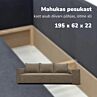 Kahekohaline lahtikäiv diivan lauakese ja tumbadega COMBO