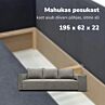 Kahekohaline lahtikäiv diivan lauakese ja tumbadega COMBO