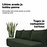 Kahekohaline lahtikäiv diivanvoodi ilma käetugedeta LIGHT