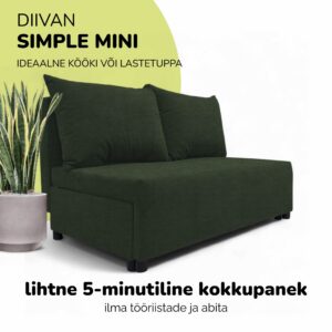 Kahekohaline lahtikäiv diivan panipaigaga MINI