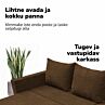 Nurgadiivan lahtikäiva voodiga ja panipaigaga STURIS