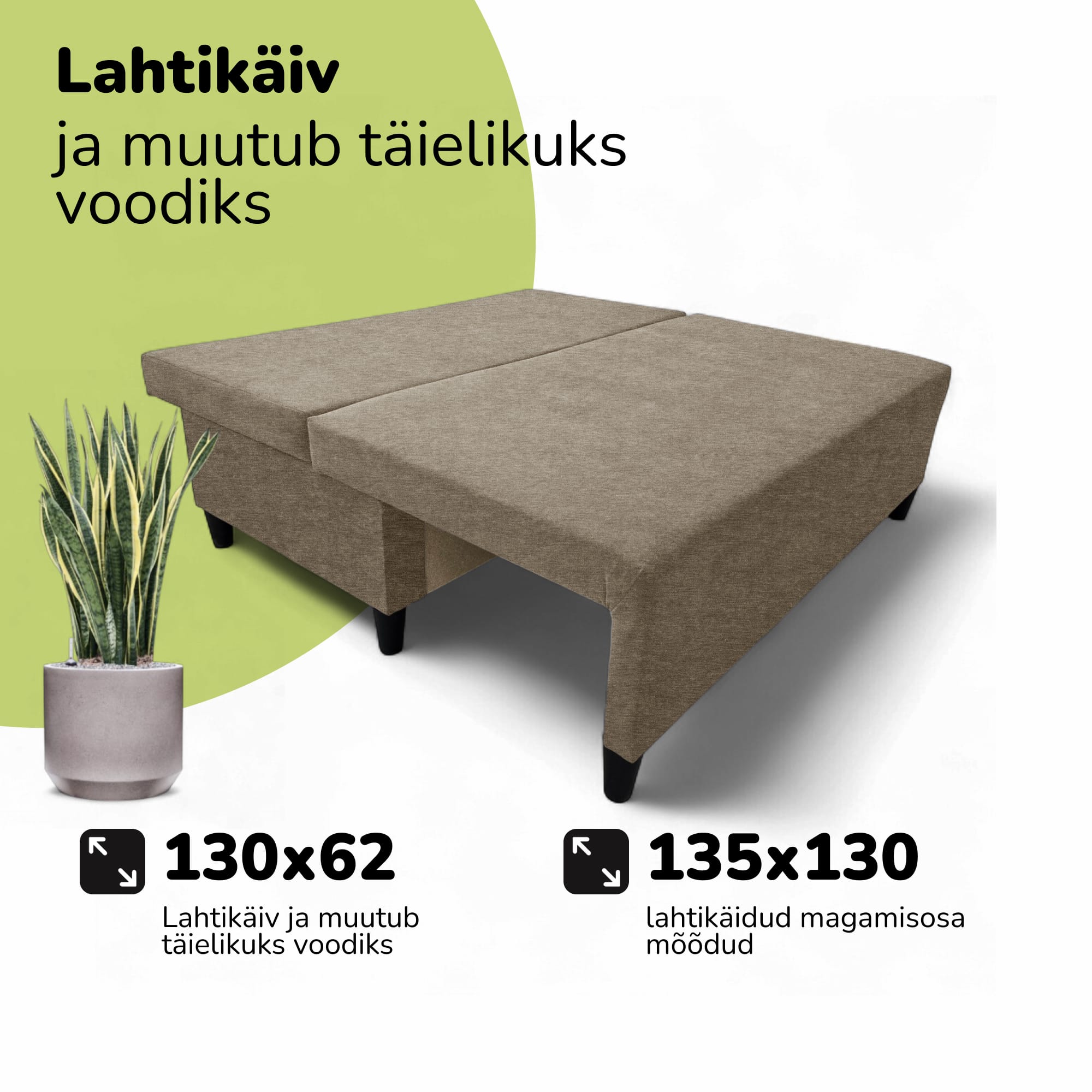 Kahekohaline lahtikäiv diivan X MINI