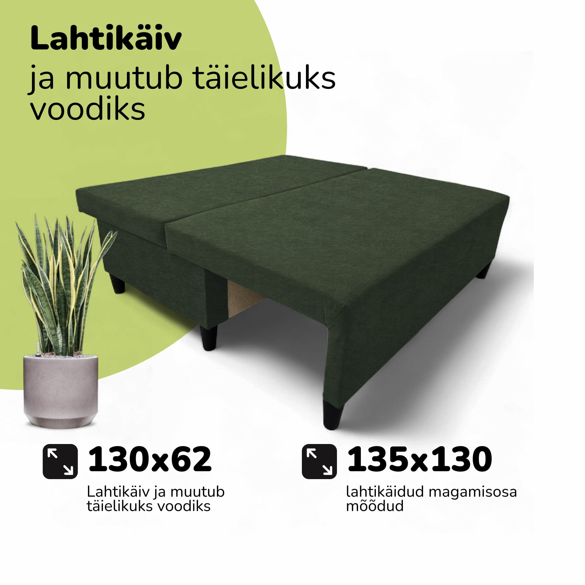 Kahekohaline lahtikäiv diivan X MINI