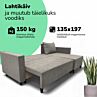 Nurgadiivan lahtikäiva voodiga ja panipaigaga X STURIS