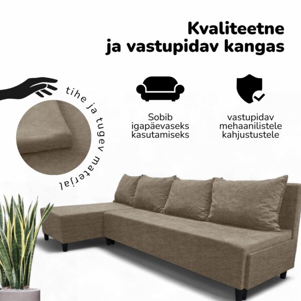 Suur nurgadiivan ilma käetugedeta XL ST LIGHT