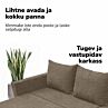 Klassikaline suur nurgadiivan XL STURIS